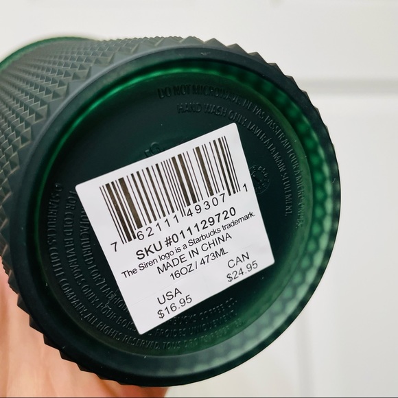 🍃NEW SET💚 Starbucks Green Soft Touch Studded Tumbler Bundle - Picture 9 of 9